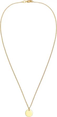 Elli Halskette - Halskette Kids Plättchen Coin 375 Gelbgold - Gr. unisize - in Gold - für Damen