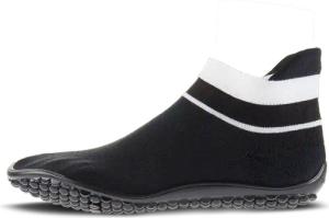 sneaker schwarz, weißer Bund