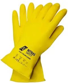 NITRAS SAFETY unisex Chemikalienschutzhandschuh 3220 Yellow Cleaner gelb Größe 9, 1 Paar