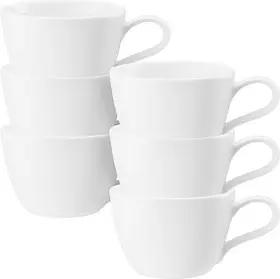 6 Seltmann Weiden Kaffeetassen M5389-Coup weiß 0,19 l