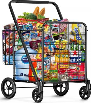 POPOLIC Einkaufstrolley Jumbo-Einkaufswagen mit 201 kg