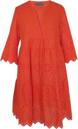 White Label Midikleid Lochstick-Stufenkleid