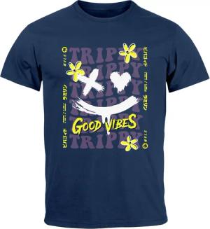 Neverless Print-Shirt Herren T-Shirt Drip Face