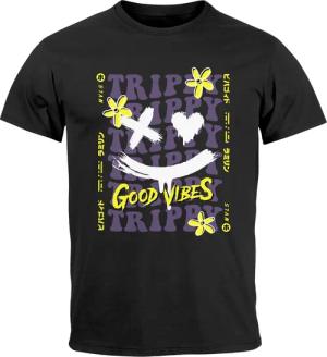 Neverless Print-Shirt Herren T-Shirt Drip Face