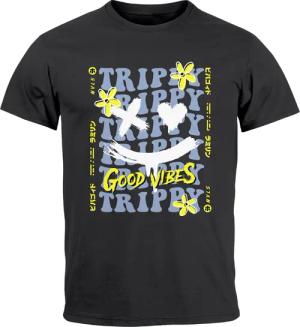 Neverless Print-Shirt Herren T-Shirt Drip Face