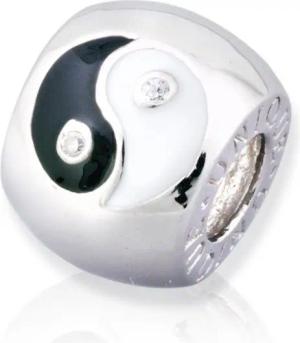 Unique Bead Exklusiver Unique 925 Sterling Silber Bead ohne Gewinde - rhodiniert