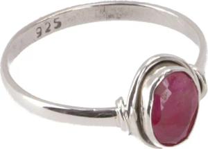 Guru-Shop Silberring Boho Silberring, filigraner Edelsteinring