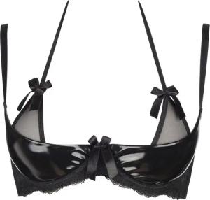 Axami Bügel-BH Glänzender Bügel-BH schwarz Lackoptik