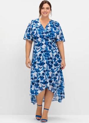Sheego Etuikleid Chiffonkleid