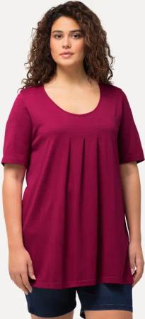 Ulla Popken T-Shirt T-Shirt Zierfalten A-Linie