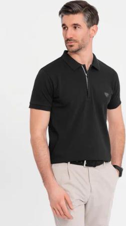 OMBRE Poloshirt Poloshirt mit Reißverschlussausschnitt