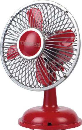 Sonnenkönig Tischventilator Retro Fan rot, Leistung