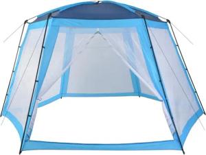 vidaXL Poolverdeck, Pool-Zelt 500x433x250 cm Blau