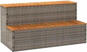 vidaXL Poolleiter, Whirlpooltreppe Grau 100x50x50,5 cm