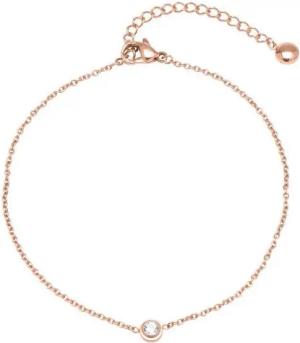 Unique Fußkette Edelstahl Unique Fußkette Zirkonia rosévergoldet A5024