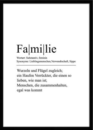 artissimo Bild mit Rahmen Spruch-Bild gerahmt