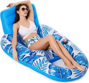 SIKAINI Luftmatratze Aufblasbarer Pool-Lounge, (Praktischer Getränkehalter