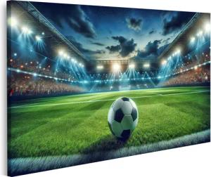 islandburner Leinwandbild Abendliches Fußballspiel im beleuchteten
