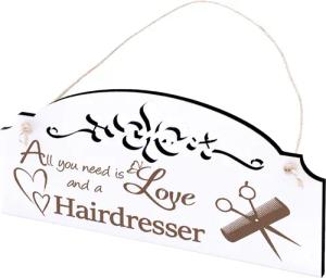 Dekolando Hängedekoration Friseur Schere und Kamm