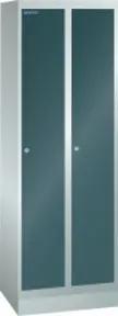 Lista Garderobenschrank (BxTxH) 600x500x1800mm 2 Abteile R7035/R7016