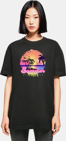 POD Ladies Summer Vibes Sunset Oversized Boyfriend Tee