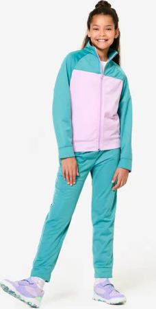 Trainingsanzug Kinder atmungsaktiv - blau/rosa