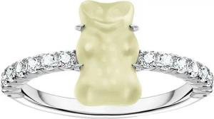 THOMAS SABO Fingerring THOMAS SABO x HARIBO Schmuck: Ring mit Goldbär, mit Kristallglas, Zirkonia (synth)