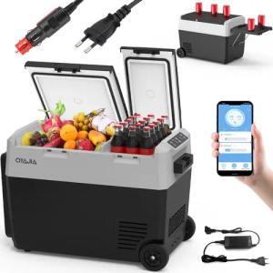 oyajia Thermobehälter Kompressor Kühlbox 2in1 Doppelzone
