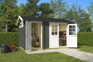 Nordic Holz Gartenhaus "2-Raum Haus William"