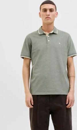 Jack & Jones Poloshirt "JJEPAULOS POLO SS NOOS", mit Logo Stickerei