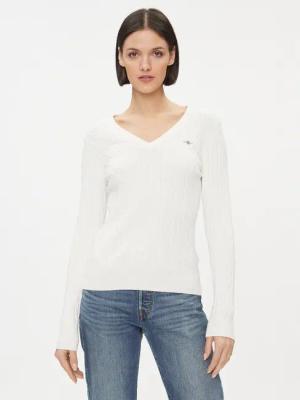 Gant Pullover 4800101 Weiß Slim Fit