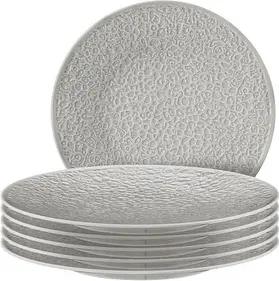 6 Seltmann Weiden Teller Nori grau, silber 28,2 cm