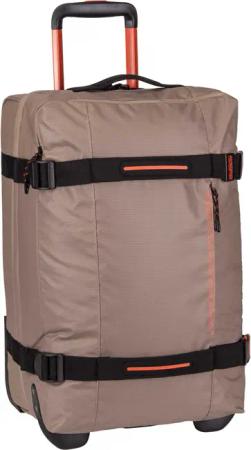 American Tourister Urban Track Duffle S in Beige (55 Liter), Reisetasche mit Rollen