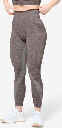 Krafttraining-Leggings Damen nahtlos - braun