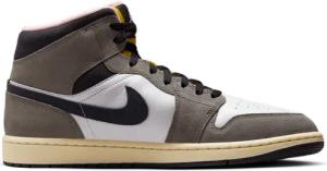 Jordan Aj1 Mid Herren Sneaker - Weiß - Größe 47.5 - Leder, Synthetik