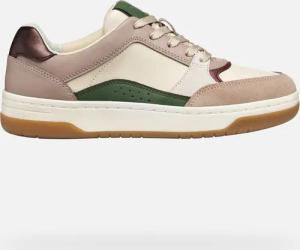 GEOX Schuhe Sedral Court Dame Beige/rot