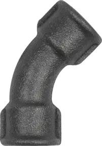 Riegler Bogen 41, 45°, Rp 1 1/4 i., Rp 1 1/4 i., Temperguss schwarz