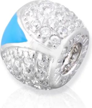 Unique Bead Exklusiver Unique 925 Sterling Silber Bead ohne Gewinde - rhodiniert