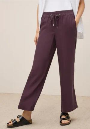 Cecil Damen Wide Leg Strukturhose in Rot, Gr: M