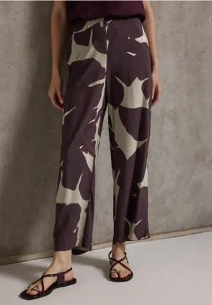 Street One Studio Frauen Gemusterte Culotte in Rot, Gr: 40