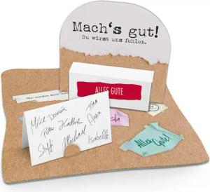itenga Grußkarten itenga Geldgeschenkverpackung Abschied machs