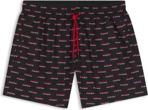 HUGO Badehose durchgehender Split-Logo-Print, Verstellbarer Tunnelzug