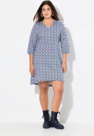Ulla Popken Jerseykleid Jerseykleid A-Linie Quernaht