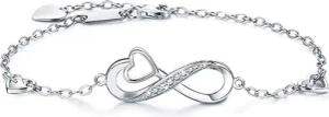 RWEUOQ Armband 925 Sterling Silber Damen