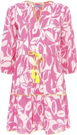 Zwillingsherz Sommerkleid Zwillingsherz Kleid Blätter Zweifarbig