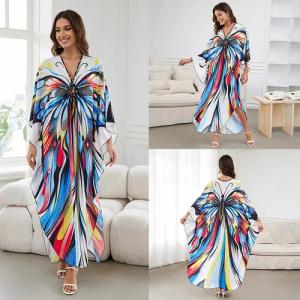 RWEUOQ Blusenkleid Bikini Cover-up Damen lang,