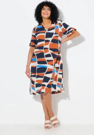 Ulla Popken Minikleid Kleid grafischer Druck