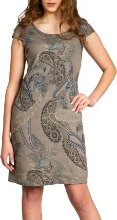Caspar Sommerkleid SKL022 Damen Sommer Leinenkleid
