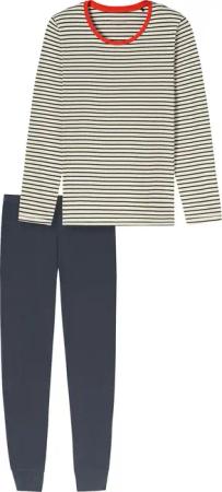 Schiesser Pyjama Damen-Schlafanzug Single-Jersey Streifen