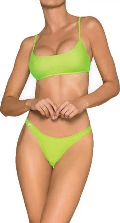 Obsessive Push-Up-Bikini Elastischer Damen Bikini Neon